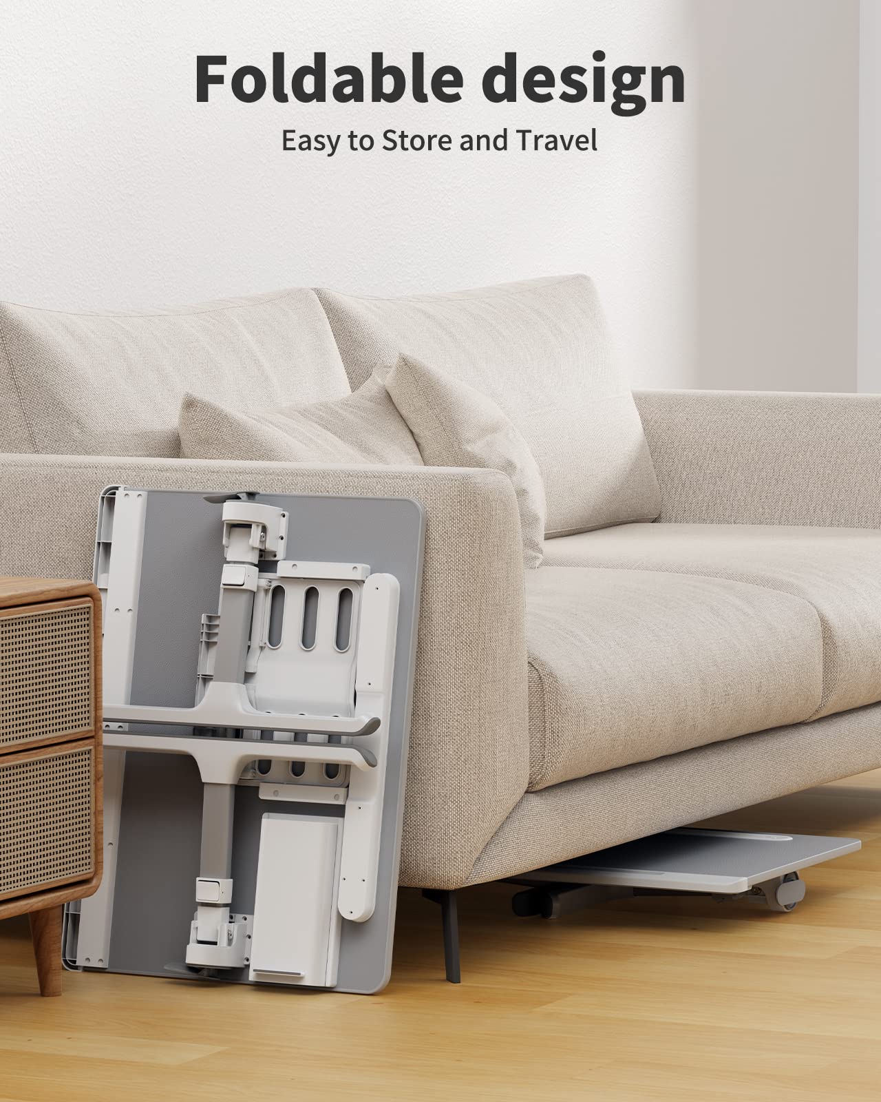 Laptop Bed Tray Desk with LED Desk Lamp